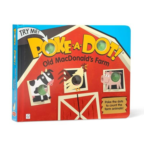 Melissa & Doug Poke-a-Dot! Old MacDonald’s Farm, Interactive Children's Board Book with Buttons to Pop, Educational Sensory Toy for Toddlers & Preschoolers Ages 3+ - FSC Certified | Amazon (US)