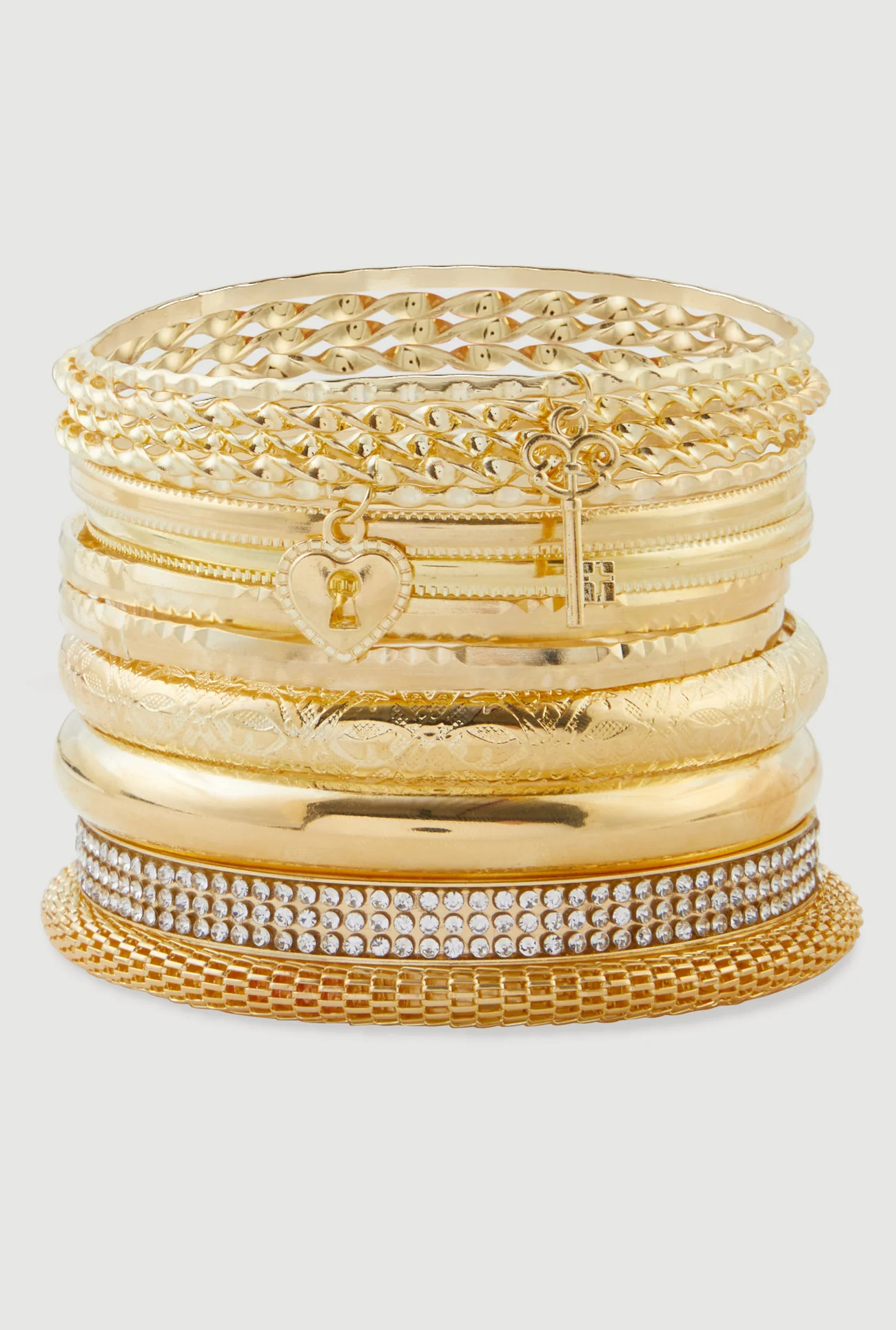 Assorted Rhinestone Bangles Set of 13 | Rainbow Shops