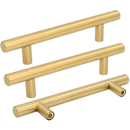 Goldenwarm 25 Pack Brushed Brass Gold Cabinet Pulls Cupboard Handles Drawer Handles Kitchen Cabinet  | Walmart (US)