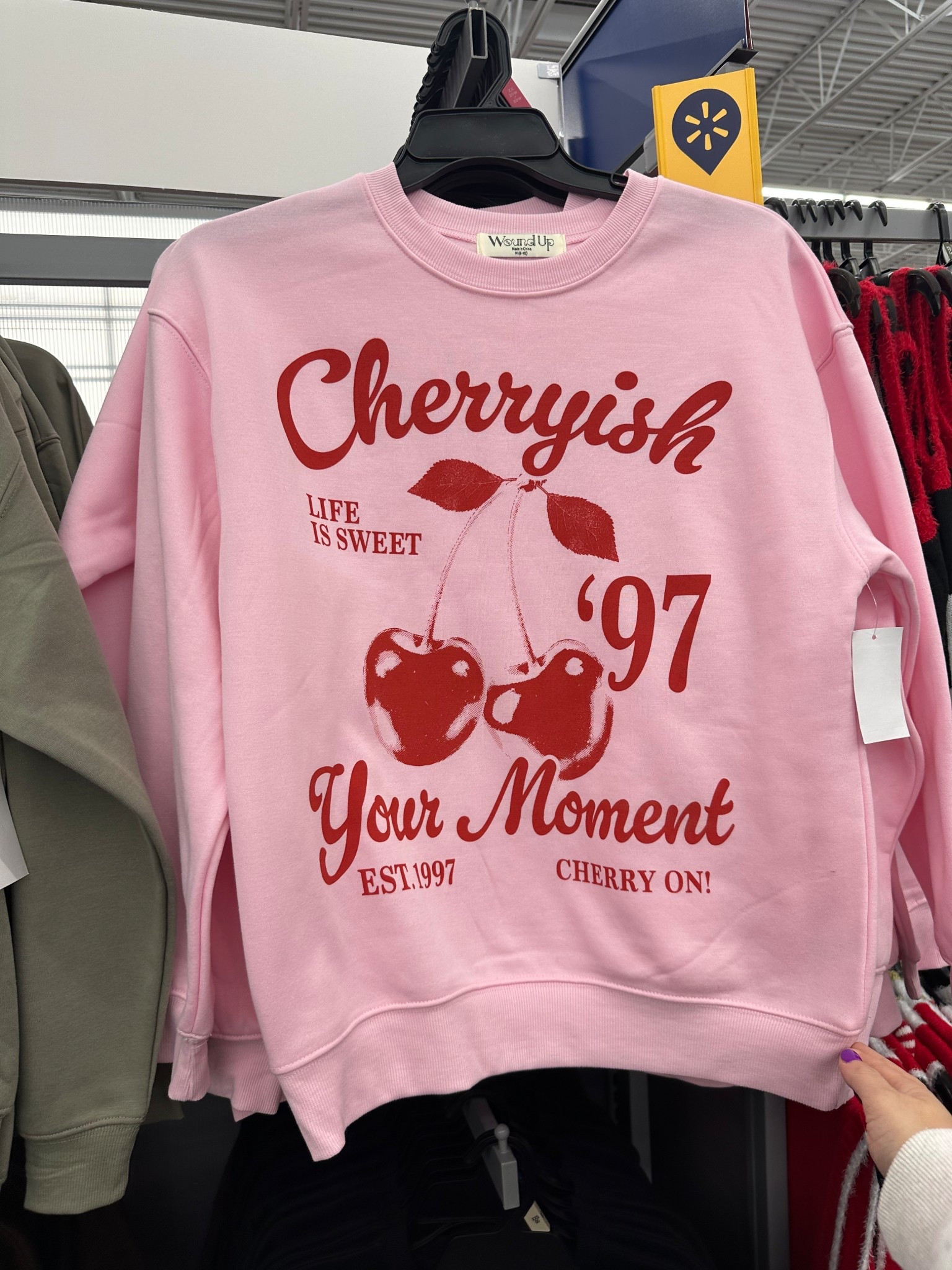 How cute is this Cherryish the moment pink cherry crewneck! The cutest graphic crewneck! Only $10! Ranges from sizes XXS-XXL!

#LTKCyberWeek #LTKFindsUnder50 #LTKMidsize