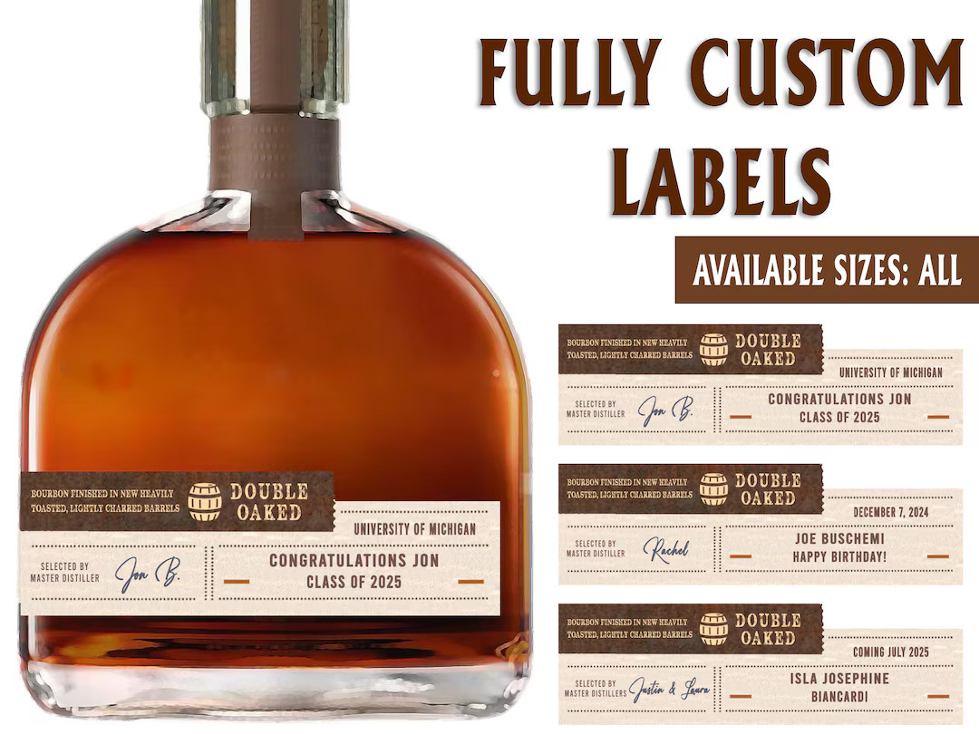 Custom Bourbon Whiskey Label Bottle | Bourbon Whiskey Birthday Label | Bourbon Label | Personaliz... | Etsy (US)