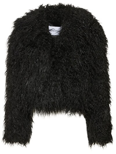 Stand Studio - Janet frizzy faux fur jacket - Black | Luisaviaroma | Luisaviaroma