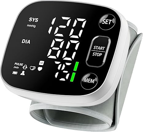 Oklar Blood Pressure Monitors for Home Use Rechargeable Wrist Digital BP Machine Cuff with LED Ba... | Amazon (US)