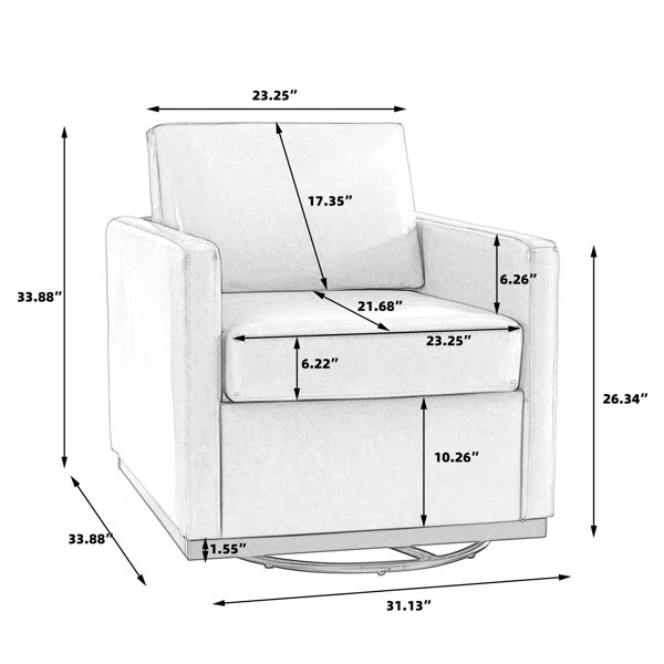 Upholstered Swivel Armchair | Wayfair North America