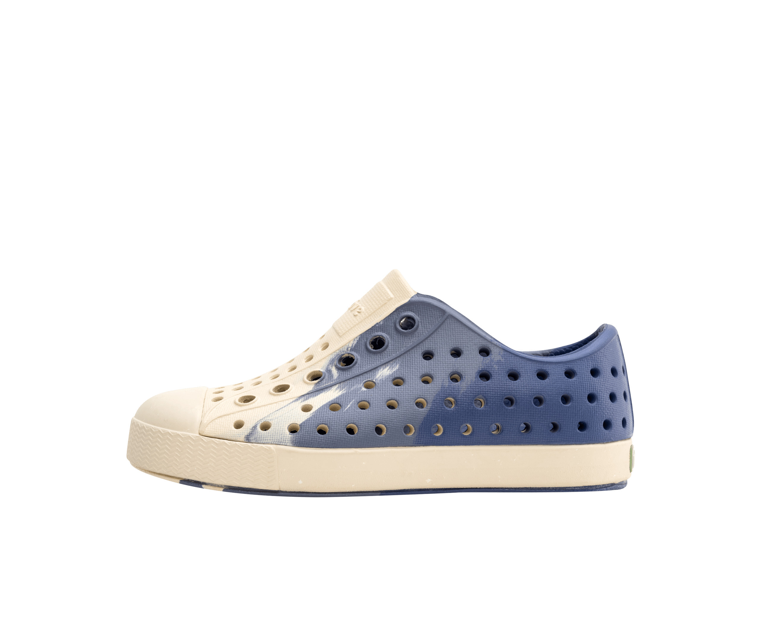 Native Shoes Jefferson Bloom Marbled Child Shoes in Ink Bone Marble/Bone White | Vegan | Native Shoes
