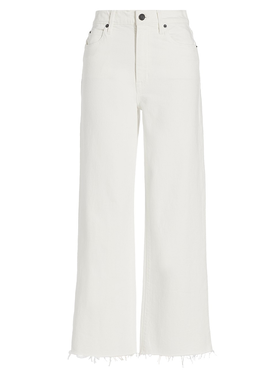 Women's Grace High-Rise Stretch Wide-Leg Crop Jeans - White - Size 27 - White - Size 27 | Saks Fifth Avenue