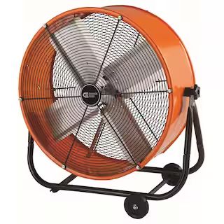 Commercial Electric 24 in. Heavy Duty 2-Speed Direct Drive Tilt Drum Fan BF24TFCE - The Home Depo... | The Home Depot