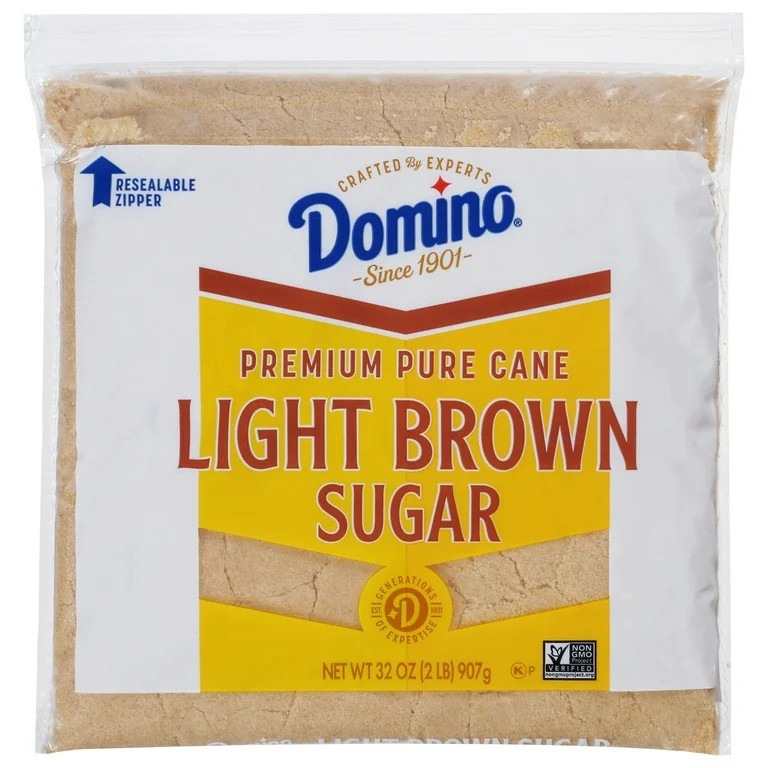 Domino Premium Pure Cane Light Brown Sugar 2 lb. Zipper-Pak | Walmart (US)