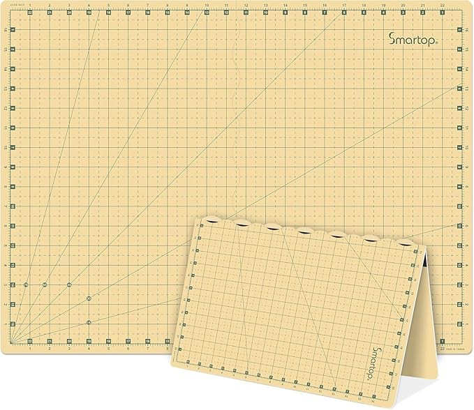 SMARTOP 24"x18" Self Healing 3 Layer Folding Cutting Mat, Non-Slip Non-Reflective, Great for Craf... | Amazon (US)