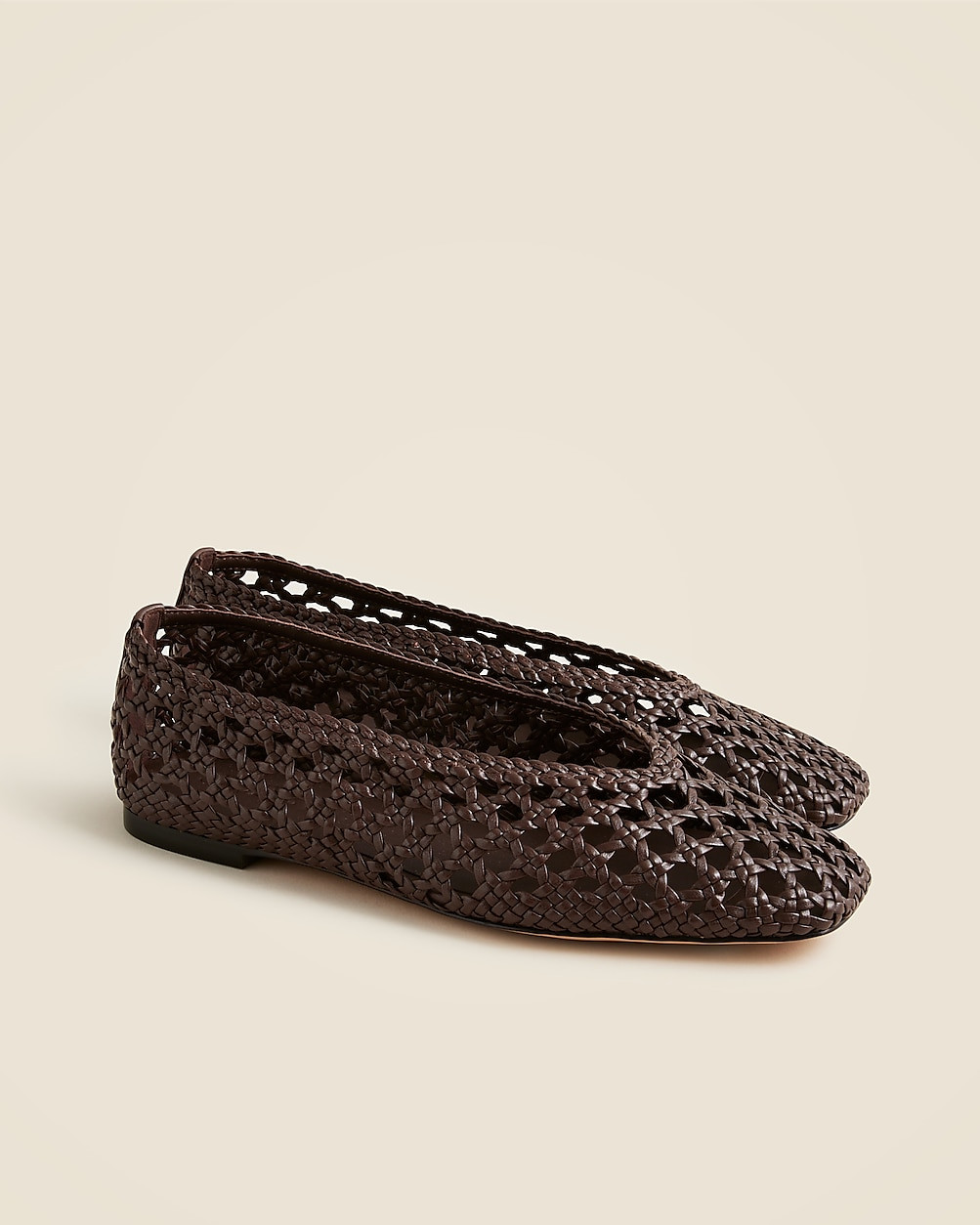 Quinn handwoven ballet flats in leather | J. Crew US