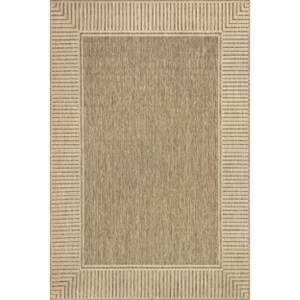Nuloom 10x12 Outdoor/Indoor Asha Area Rug, Light Brown, Striped Border, Stain Resistant  Patio, B... | Target