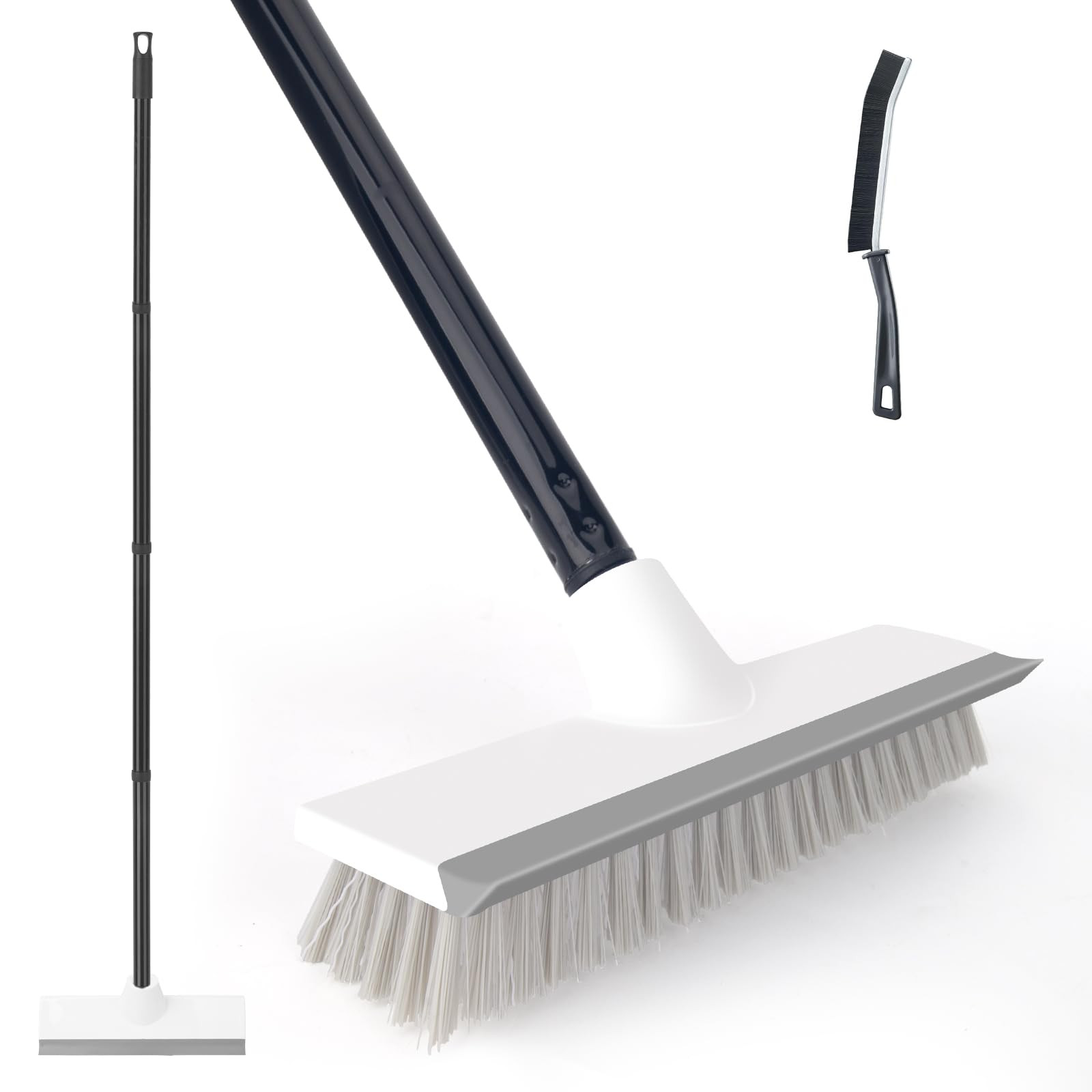 Deck Cleaning Brush 2 in 1 Scrape Brush with Long Handle,120 cm Floor Scrubber Broom for Patio, G... | Amazon (UK)