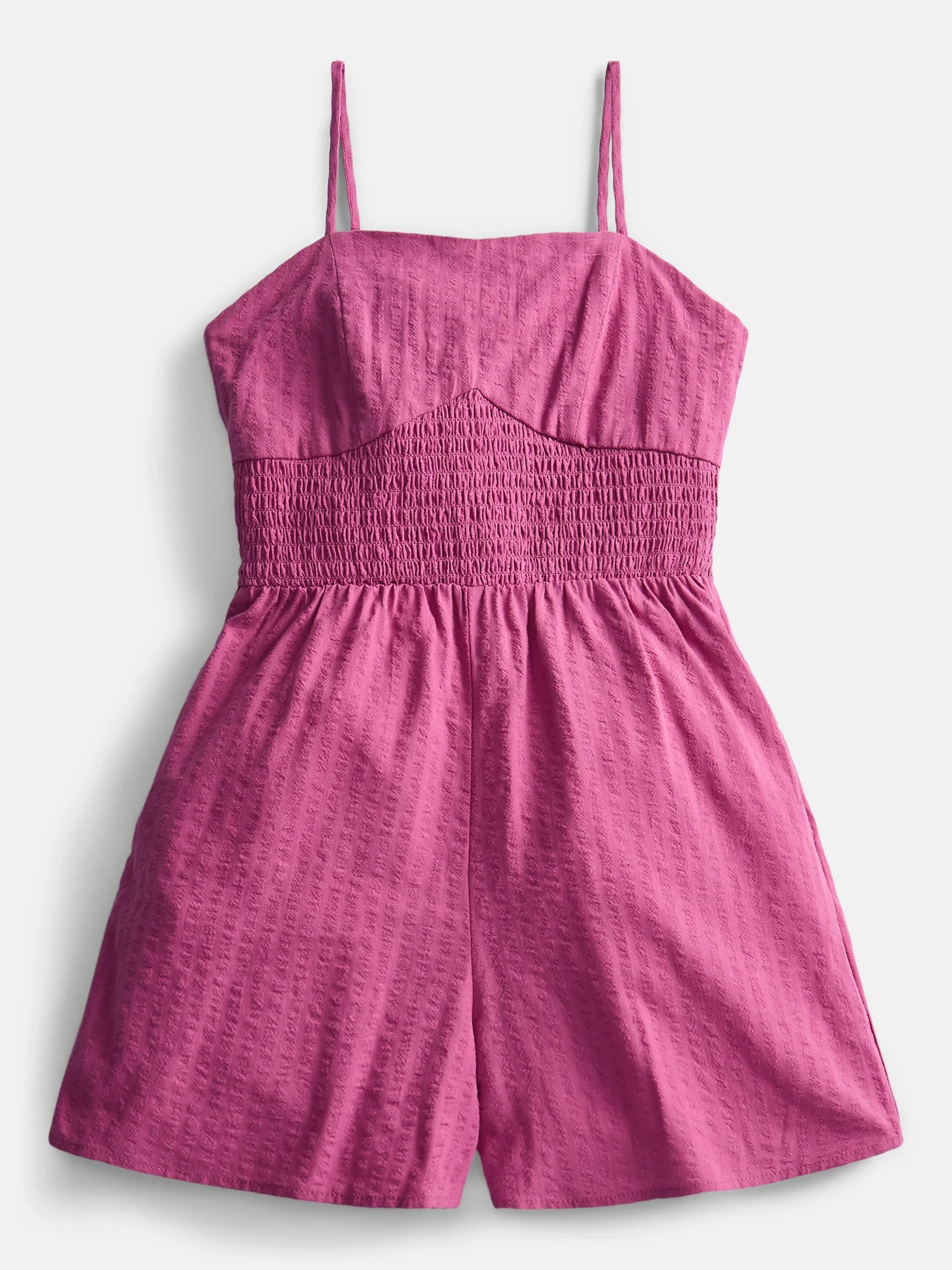 Weekend Academy Girls Smocked Seersucker Romper, Sizes 4-18 | Walmart (US)
