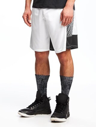 Old Navy Go Dry Mesh Basketball Shorts For Men 10" Size XXL Big - Bright white | Old Navy US