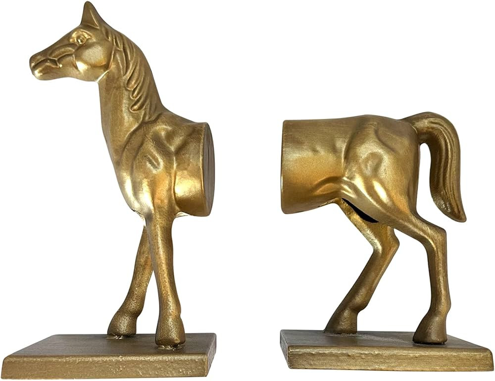 Fox Run Decorative Bookend Set, Horse Design, Set of 2 100% Iron Heavy Bookends | Amazon (CA)