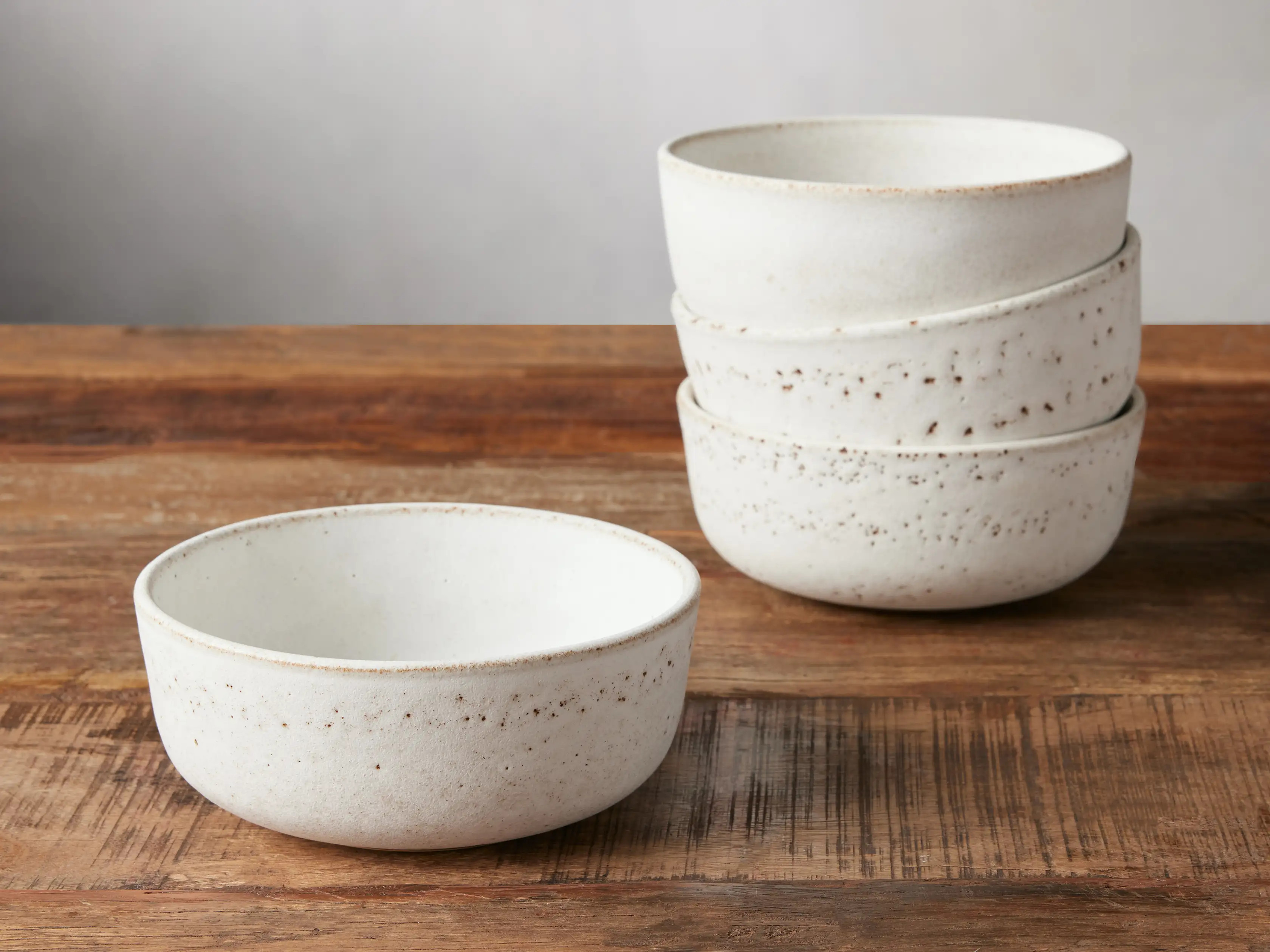 Ronan Cereal Bowls in White (Set of 4) | Arhaus