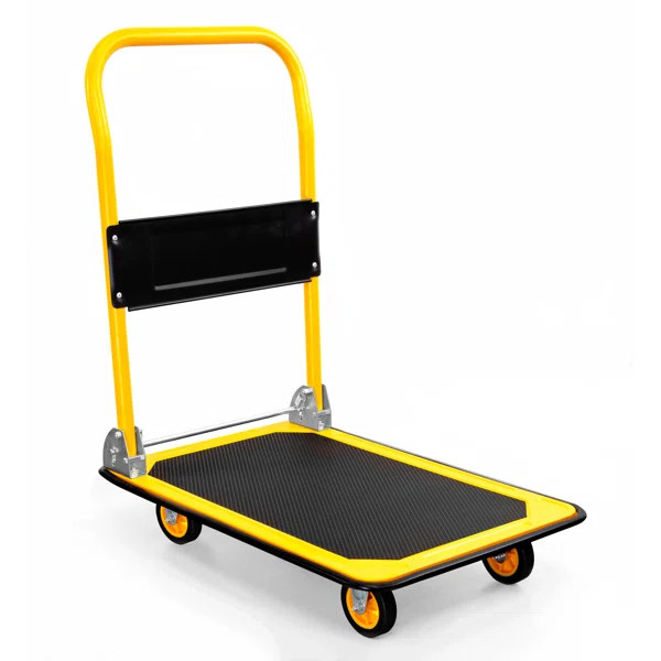 Mount-It! Platform Truck, Pushcart Dolly, 330 Lbs. Weight Capacity, Foldable Flatbed, Swivel Whee... | Wayfair North America