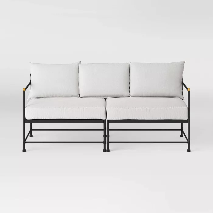 Midway Metal Patio Sofa - Black - Threshold™ designed with Studio McGee | Target