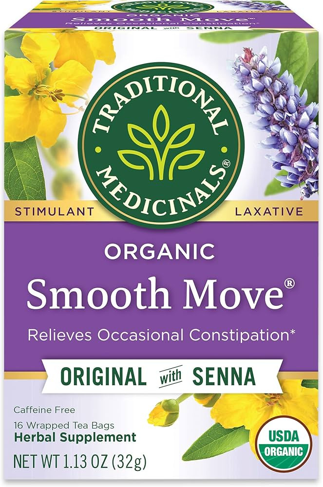 Traditional Medicinals Smooth Move, Helps Relieve Constipation Overnight, 16 Teabags | Amazon (US)