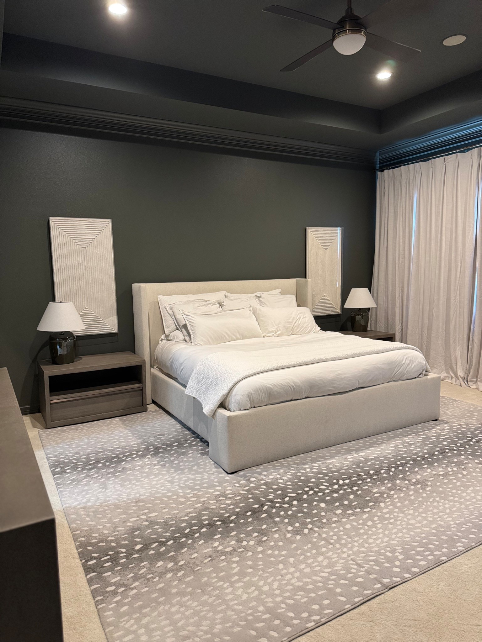 Primary bedroom details✨nightstands and dresser are RH Modern line & art is Home Goods. Rug is custom Stark Carpet Antelope print.

#LTKGiftGuide #LTKFamily #LTKHome