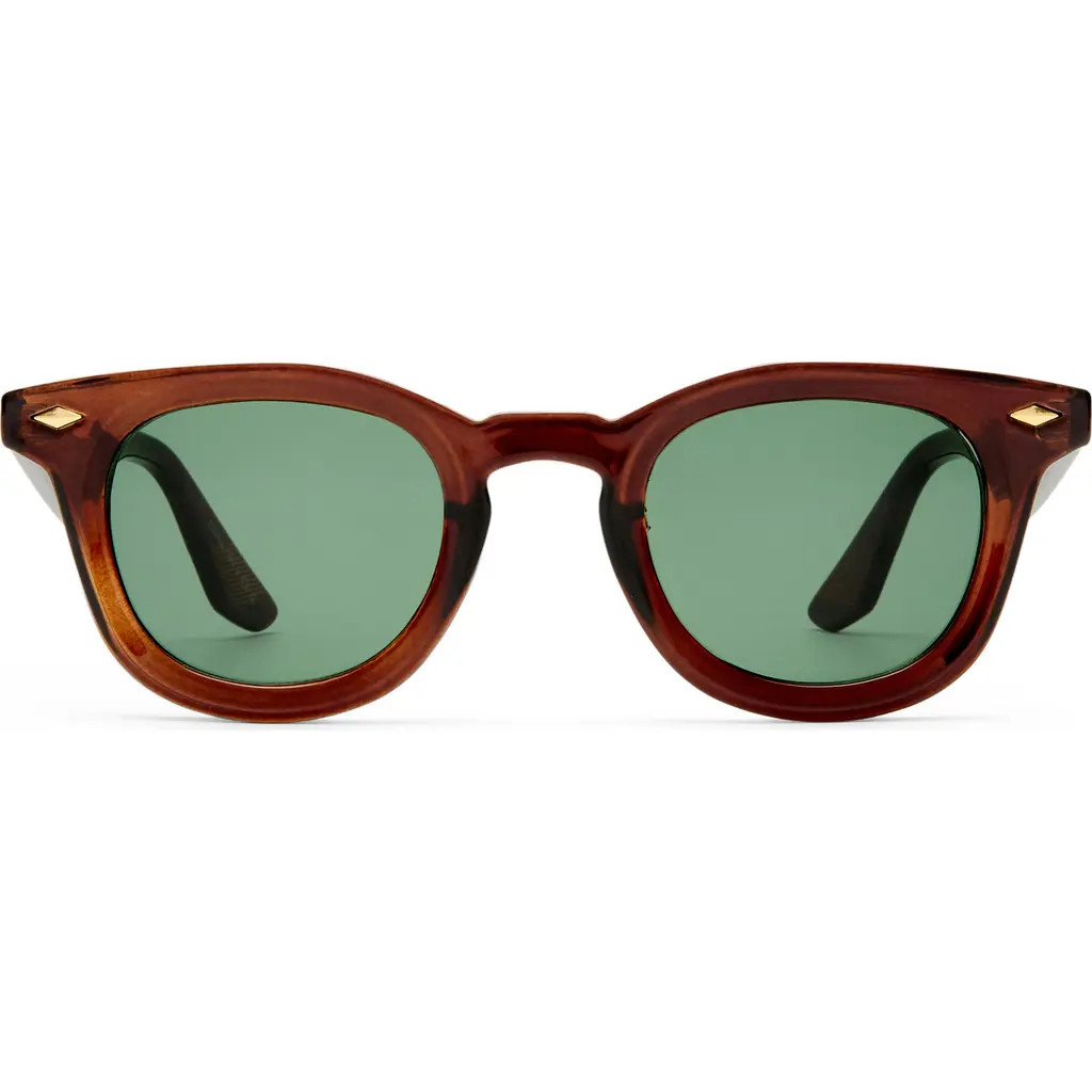 AIRE Aperture 45mm Round Sunglasses in Toffee /Khaki Mono at Nordstrom | Nordstrom