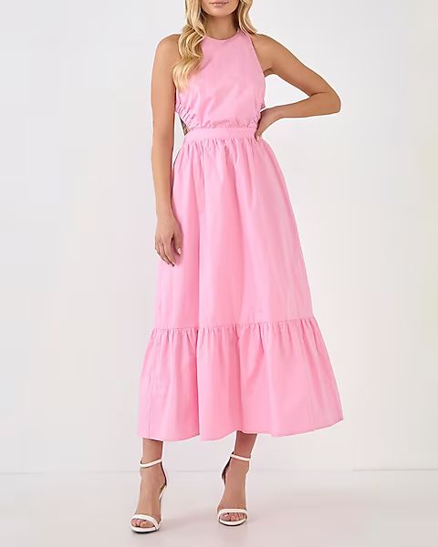 English Factory Open Back Sleeveless Maxi Dress | Express