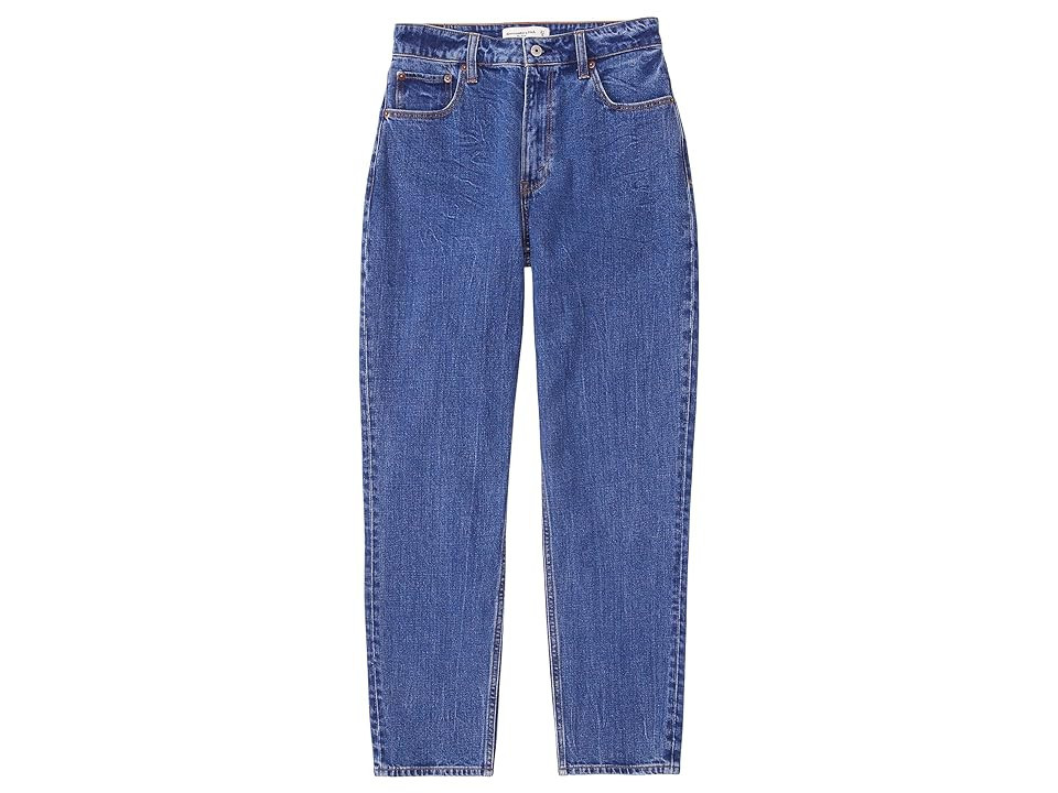 Abercrombie & Fitch Curve Love High-Rise Mom Jeans (Dark) Women's Jeans | Zappos