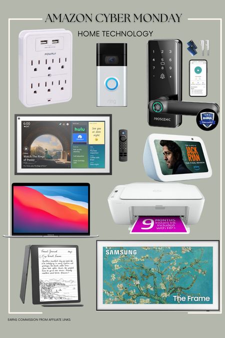 Cyber Monday Tech Deals 

Frame TV, Mac book, apple computer, printer, door lock, echo show 

#LTKCyberWeek #LTKsalealert #LTKhome