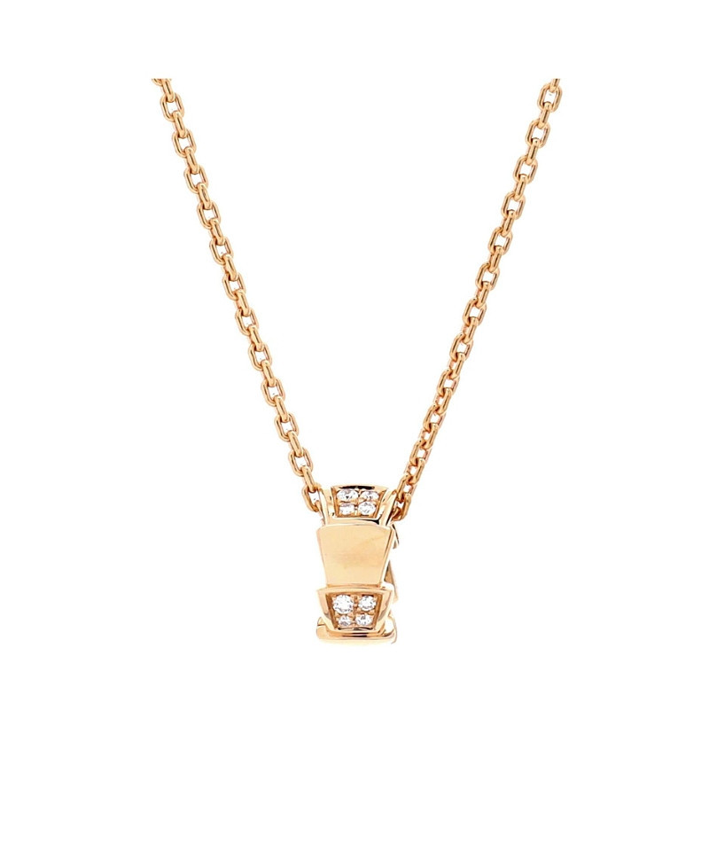 Pre-Owned Bvlgari Serpenti Viper Pendant Necklace 18K Rose Gold with Diamonds, 19 - 19.75 | Bloomingdale's (US)