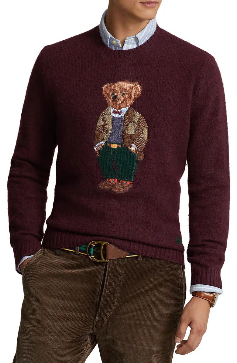 Polo Ralph Lauren Polo Bear Wool, Cashmere & Camel Hair Sweater | Nordstrom | Nordstrom