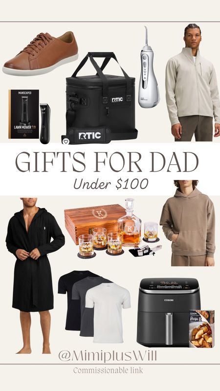 Gifts for dad under $100, Father’s Day gifts! Men’s robe, cooler, waterpik, hoodies, decanter and glass set, air fryer, tees, and shoes

#LTKMens #LTKFindsUnder100 #LTKGiftGuide