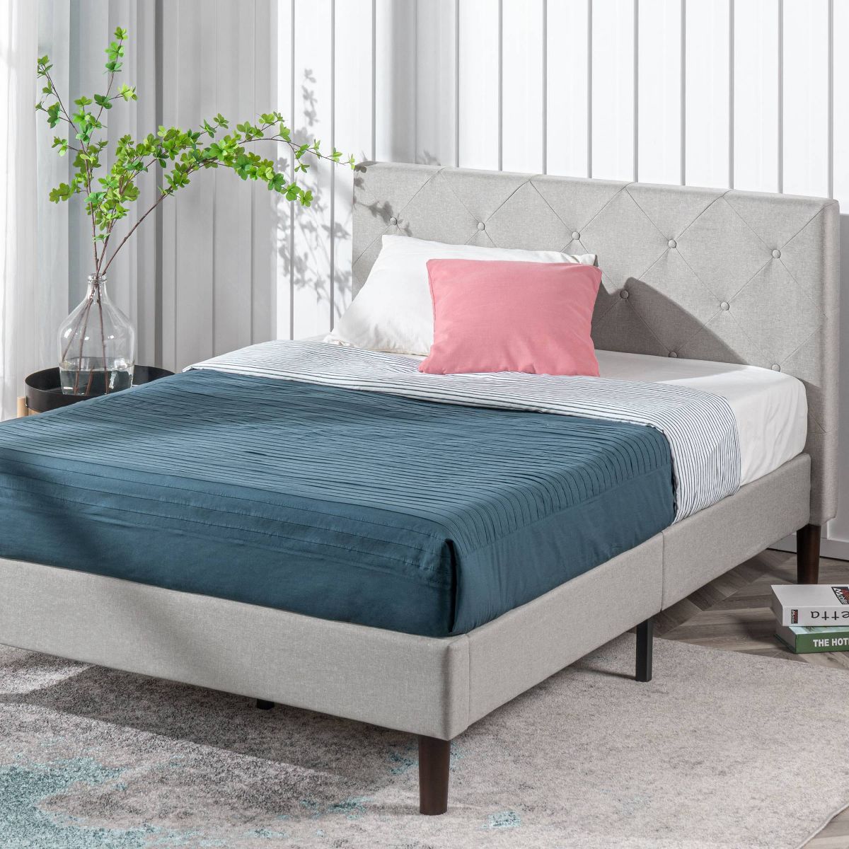 Shalini Upholstered Platform Bed Frame - Zinus | Target