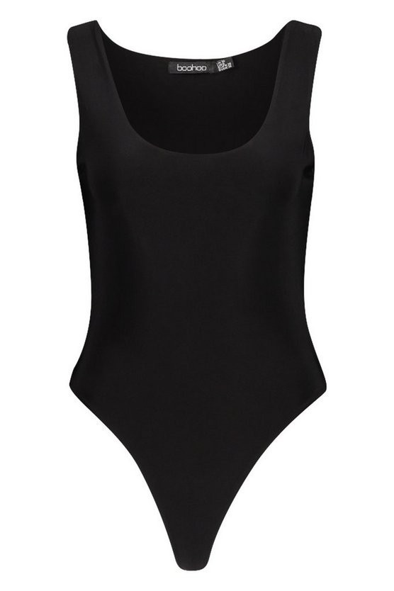 Slinky Double Layer Scoop Sleeveless Bodysuit | Boohoo.com (US & CA)