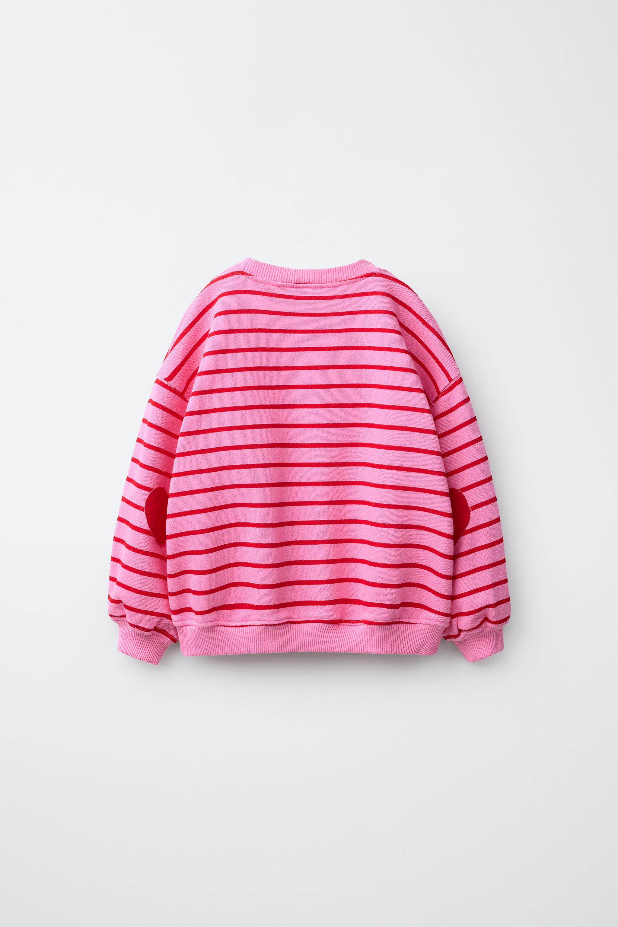 STRIPED HEART SWEATSHIRT | Zara US