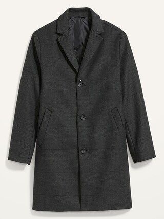 Oversized Soft-Brushed Patterned Topcoat for Men | Old Navy (US)