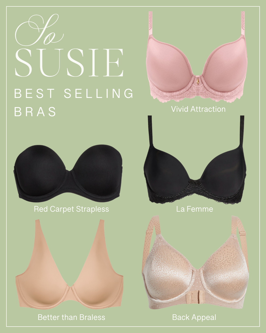 5 best selling bras from Wacoal! I have all of these myself and LOVE them! @wacoalamerica #WacoalAmerica #WacoalWoman 

 

#LTKdayinmylife #LTKselfcare #LTKFindsUnder100