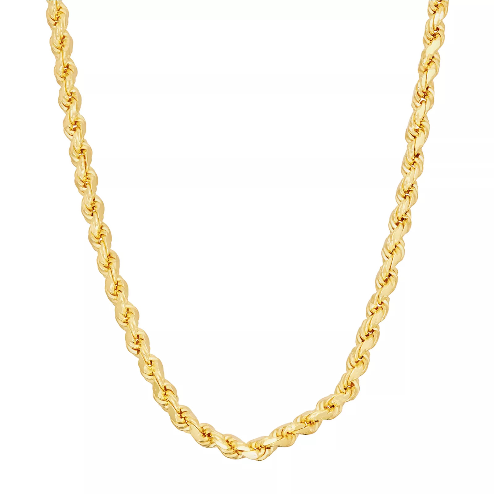 14k Gold Over Silver Rope Chain Necklace, Women's, Size: 18"", Yellow | Kohl's