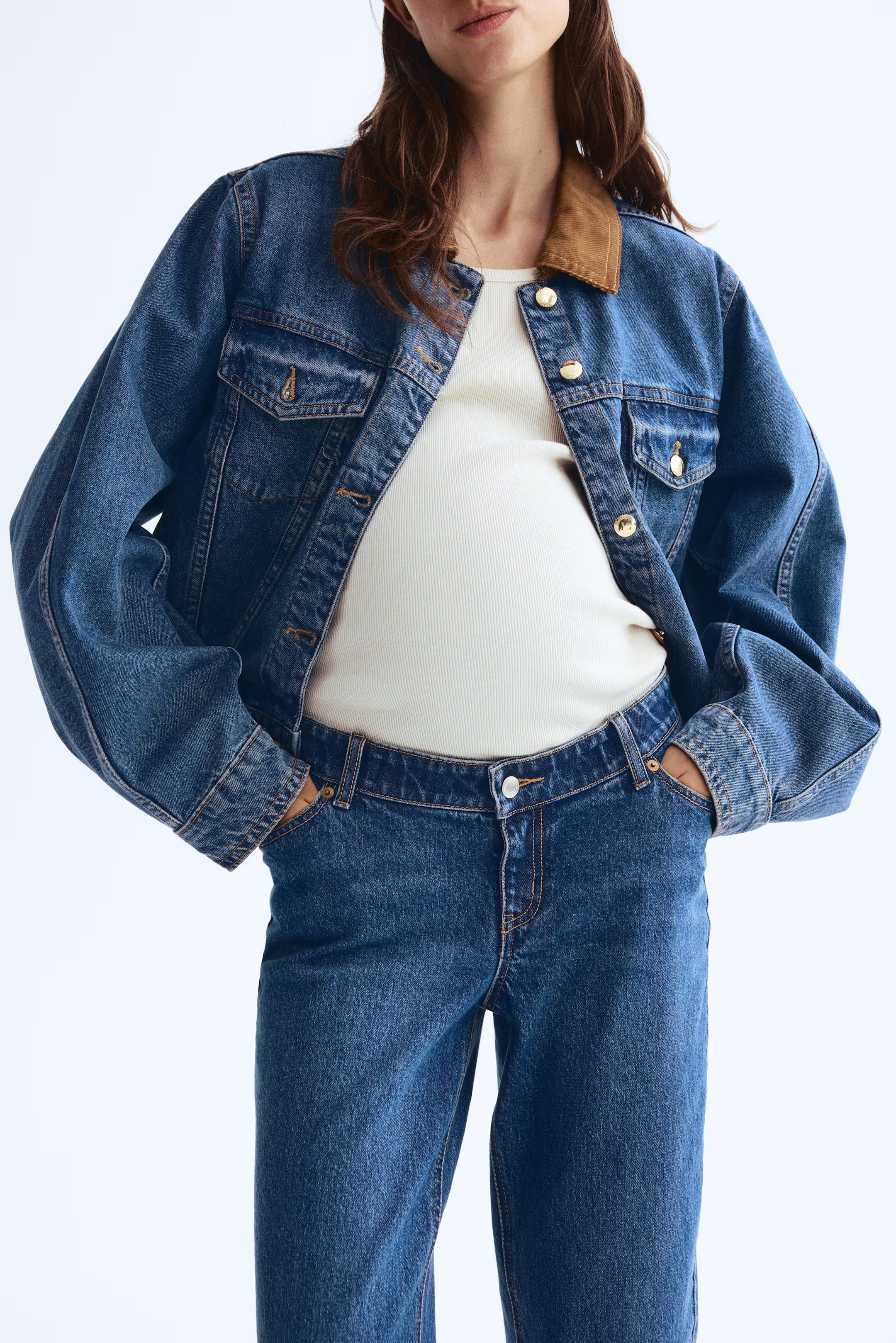 MAMA Before & After Straight Low Ankle Jeans | H&M (UK, MY, IN, SG, PH, TW, HK)