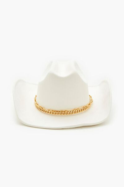 Chain-Trim Brushed Cowboy Hat | Forever 21