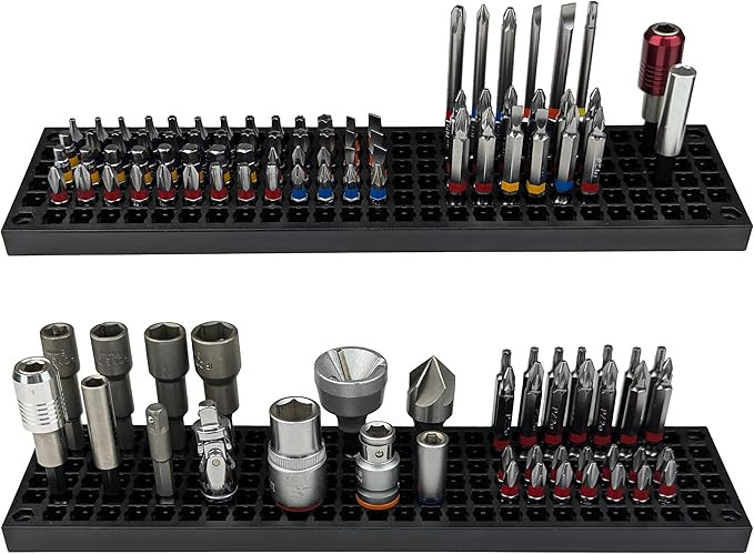 FREE ZONE Bit Organizer Set (Black) – 158-Hole Bit Storage – 1/4" Hex Bits & Drive Bits Adapt... | Amazon (US)