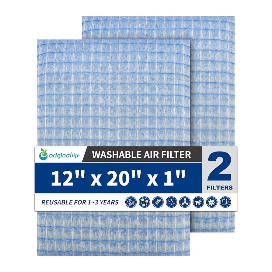 Originallife Washable Reusable HVAC | AC | Air Conditioner | Furnace Air Filter Replacement 12x20... | Amazon (US)