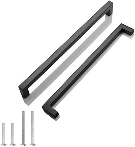5 Pack Probrico Black Stainless Steel Square Corner Bar Cabinet Door Handles Drawer Pulls Knobs 1... | Amazon (US)