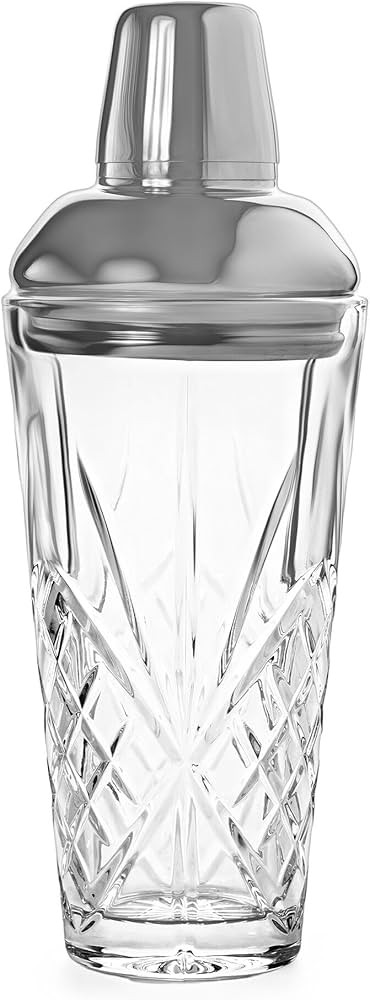 Glass Cocktail Shaker with Stainless Sealing Steel Cap & Strainer, Bar Mixing Pitcher for Stirrin... | Amazon (US)
