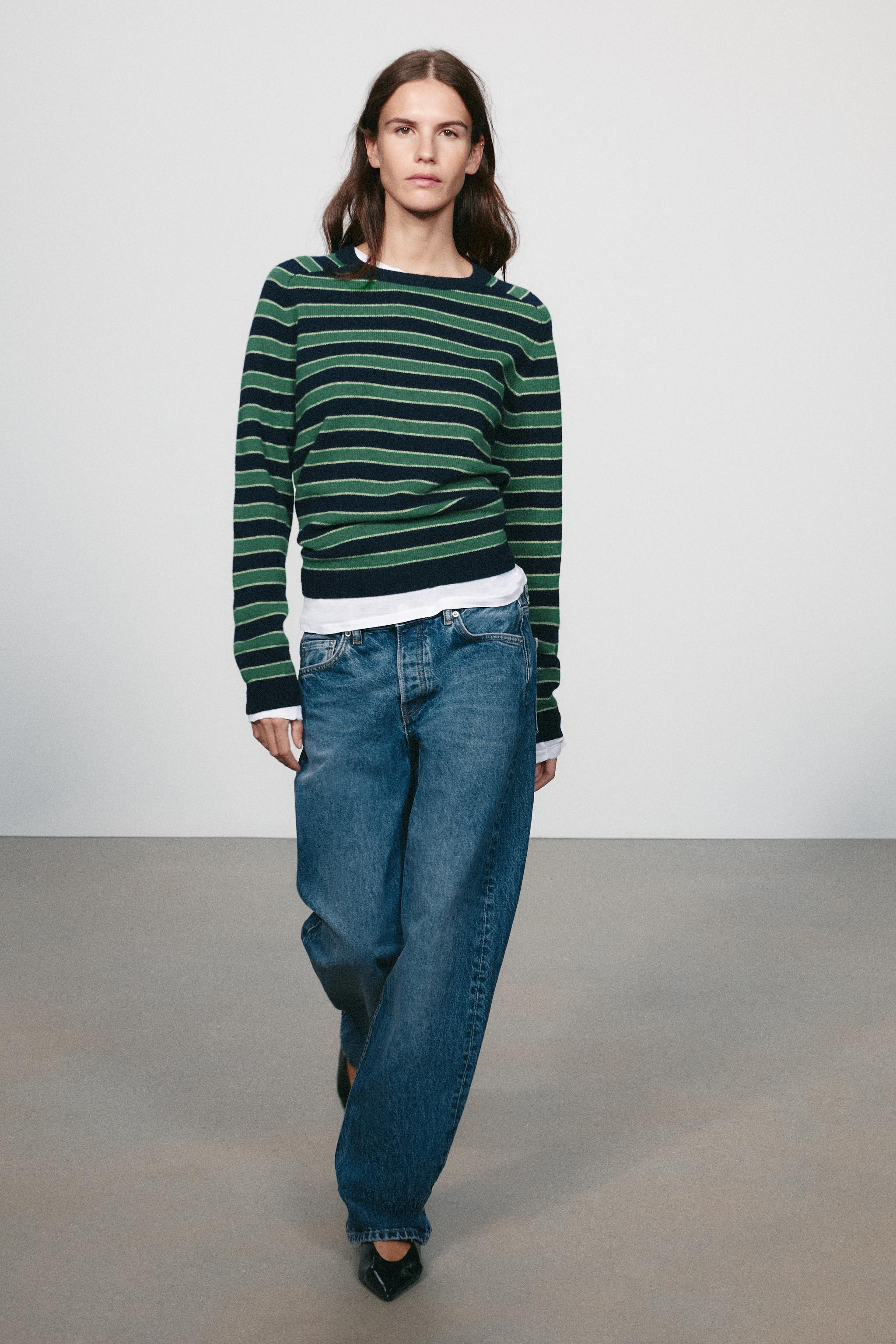 100% WOOL STRIPED JUMPER | Zara US
