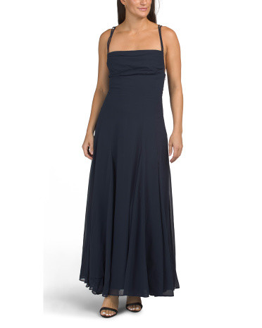 Amirah Chiffon Godet Maxi Dress for Women | Polyester/Spandex | Marshalls