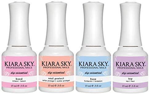 Kiara Sky Dipping Powders Essentials Kit (Steps 1-4). Complete and Easy-to-Use Powder Manicure Di... | Amazon (US)
