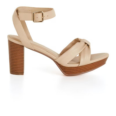 CITY CHIC | Women's Plus Size WIDE FIT Leah Platform - tan - 13W | Target