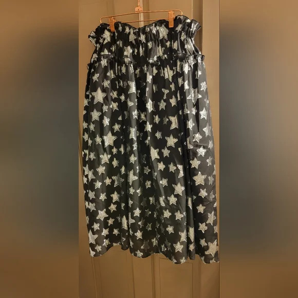 Halogen x Atlantic Pacific Star Chiffon Midi Skirt Sz xLarge | Poshmark