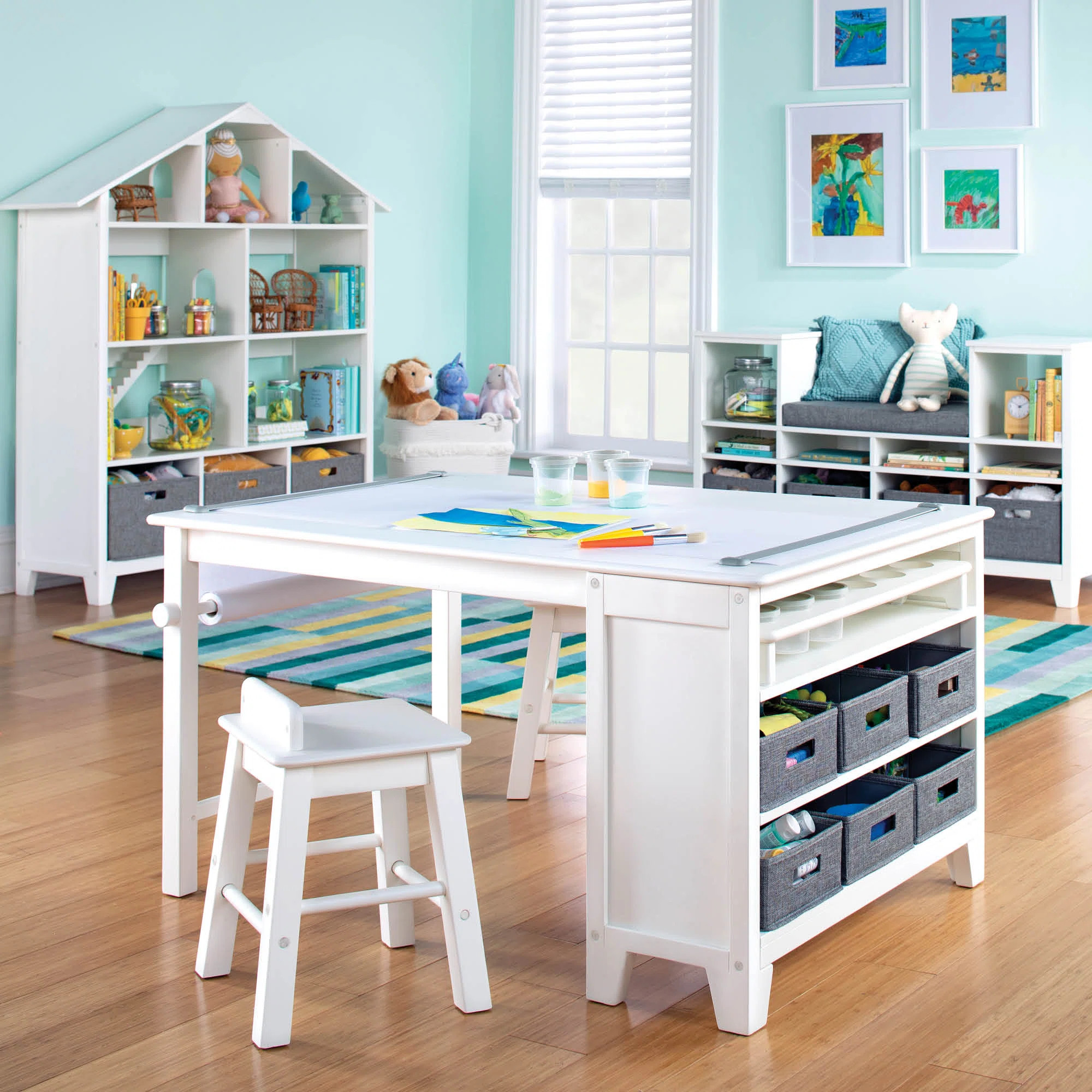 Martha Stewart Living & Learning Kids Art Table and Stools Set | Wayfair North America