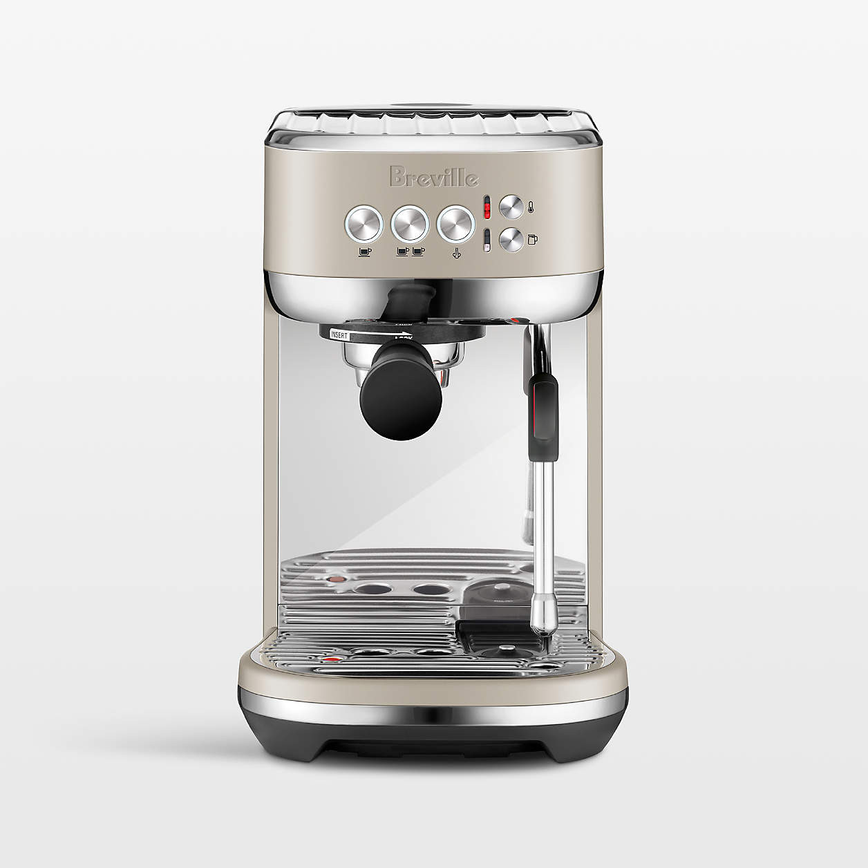 Breville Bambino Plus Espresso Machine in Almond Nougat + Reviews | Crate & Barrel | Crate & Barrel
